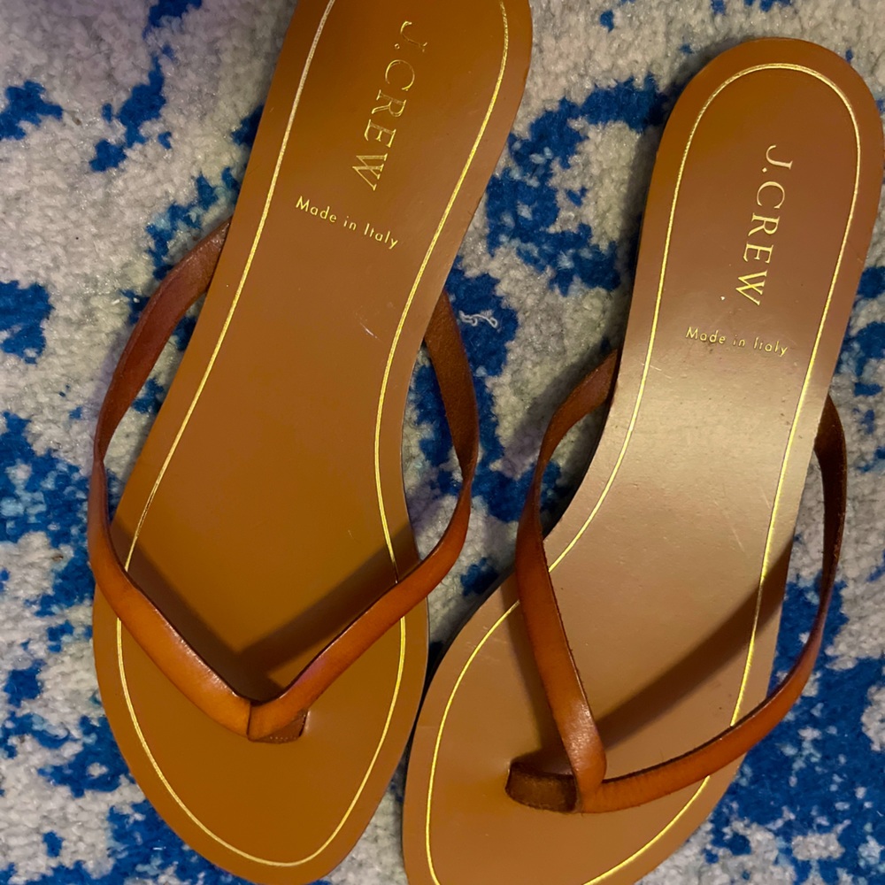 J Crew Leather Skinny Strap Sandal